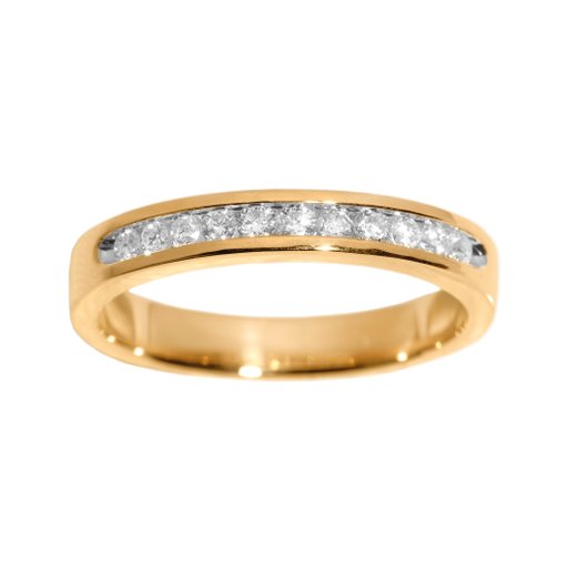 Diamantring i 18K guld, 19.0